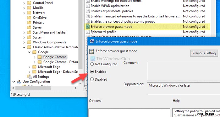 【Windows】レジストリとグループポリシーでChromeにゲストモードを強制表示させる方法
