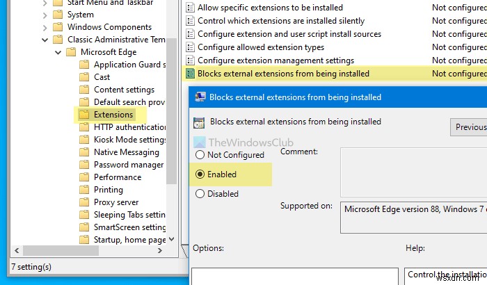 【Windows】Microsoft Edgeで拡張機能のインストールを禁止する方法|グループポリシーとレジストリの設定手順