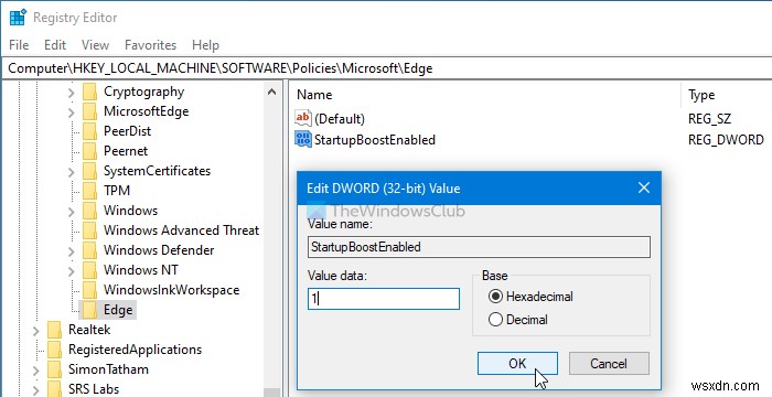 レジストリまたはグループポリシーエディターを使ってEdgeのスタートアップブーストをオン/オフにする方法