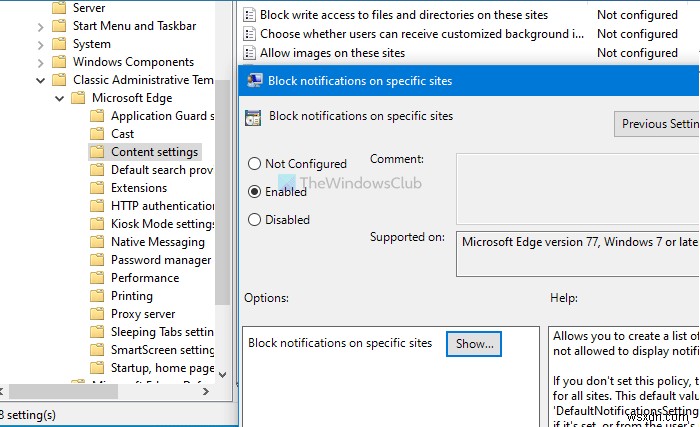 【Windows】Microsoft Edgeで特定のWebサイトのプッシュ通知をオフにする方法