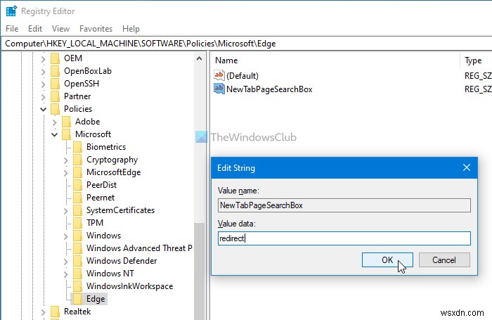 Edgeの新しいタブページで検索ボックスを無効にしてアドレスバーに統一する3つの方法