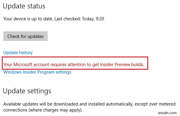 【解決】「Insider Previewビルドを取得するには、Microsoftアカウントに注意が必要」と表示される場合の対処法