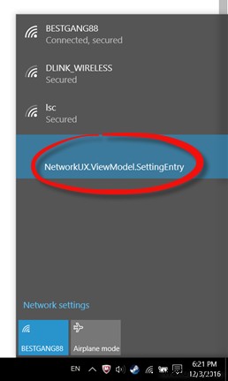 【Windows 10】SystemSettings.ViewModel.SettingEntry / NetworkUX.ViewModel.SettingEntryエラーの直し方
