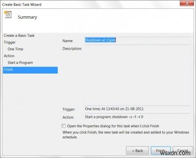 Windows 11/10のタスクスケジューラを使ってシャットダウン・再起動を自動化する方法