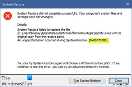 【Windows 10】システムの復元が失敗する「0x80070780」エラーの原因と対処法