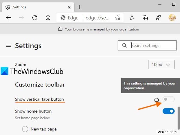 Windows 10のレジストリを使ってMicrosoft Edgeの垂直タブを無効にする方法