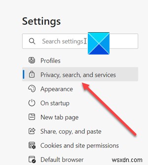 Microsoft Edgeで「Webサービスを使用してナビゲーションエラーを解決する」を有効または無効にする方法