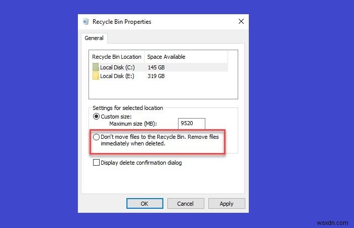 Windows 11/10で削除したファイルがごみ箱に表示されないときの対処法