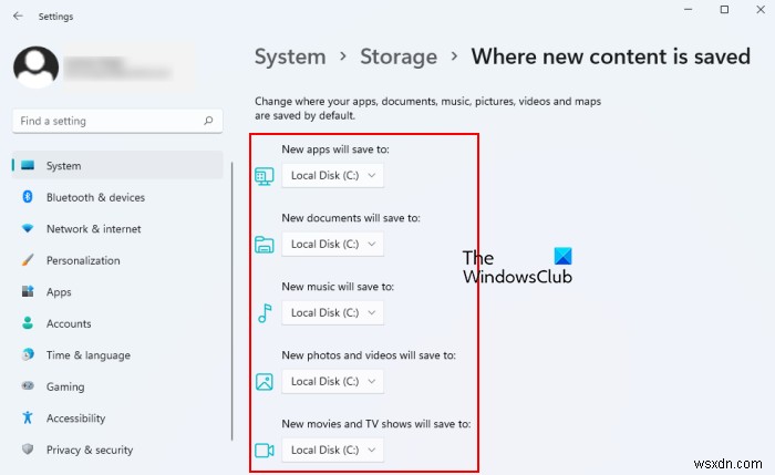 Windows 11/10でドキュメント・音楽・画像・動画の既定の保存先を変更する方法