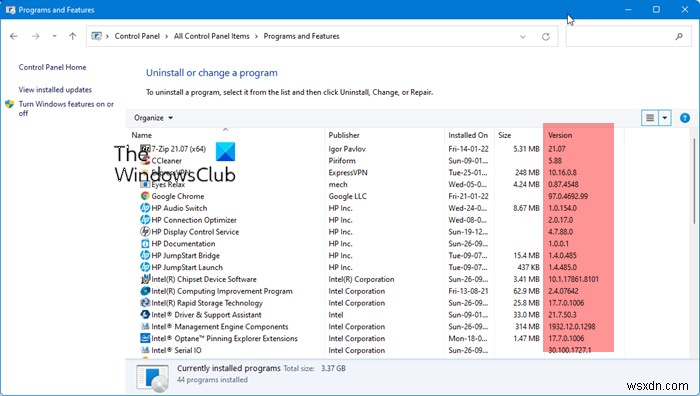 Windows 11/10でアプリやソフトウェアのバージョン番号を確認する4つの方法