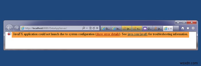 システム構成が原因でJavaFXアプリケーションが起動できないときの対処法