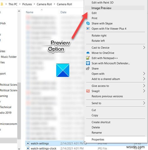 Windows 11/10の右クリックメニューに「画像プレビュー」が表示されないときの対処法