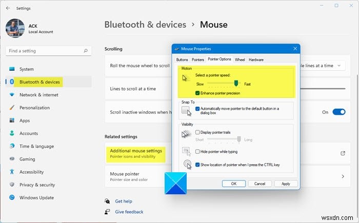 Windows 11/10でマウスのスクロール速度を変更・調整する方法