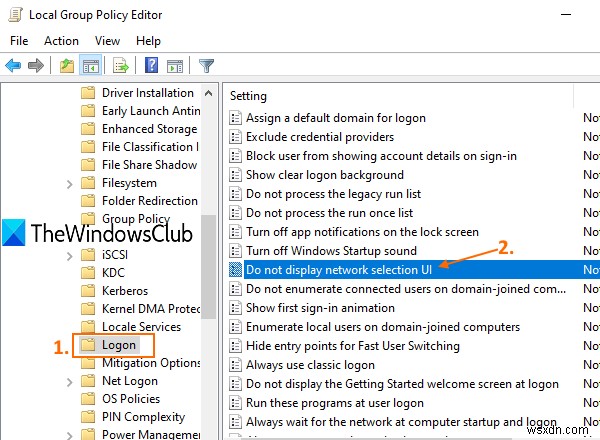 Windows 10のサインイン画面・ロック画面からネットワークアイコンを非表示にする方法