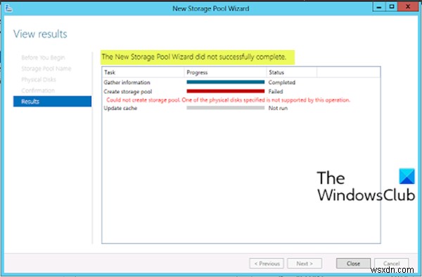 【Windows 10】「新しいストレージプールウィザードが正常に完了しませんでした」エラーの対処法