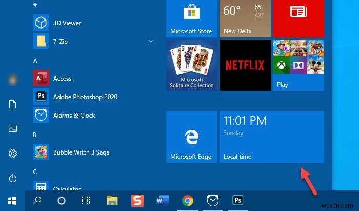 Windows 11/10の「アラーム & クロック」アプリを使ってスタートメニューに時計を追加する方法