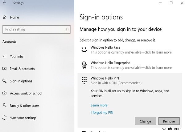 Windows 11/10でPINログインを削除する方法|Windows Hello PINの解除手順を解説