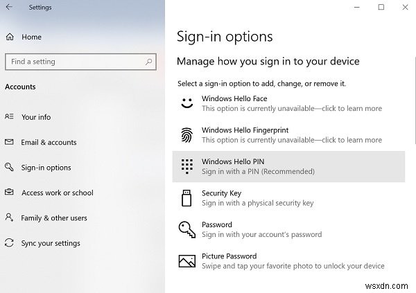 Windows 11/10でPINログインを削除する方法|Windows Hello PINの解除手順を解説