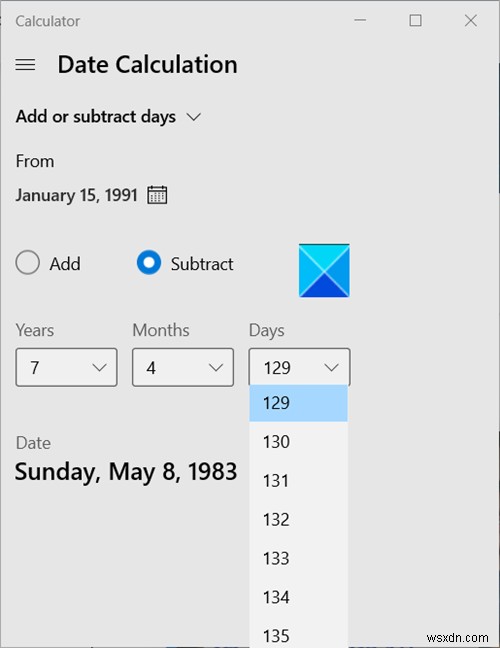 Windows 11/10の標準「電卓」アプリで日付計算を簡単に行う方法