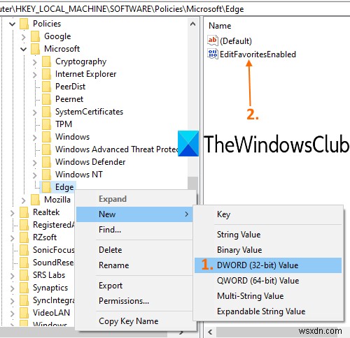 Windows 10のMicrosoft Edgeでお気に入りへの変更を防ぐ方法