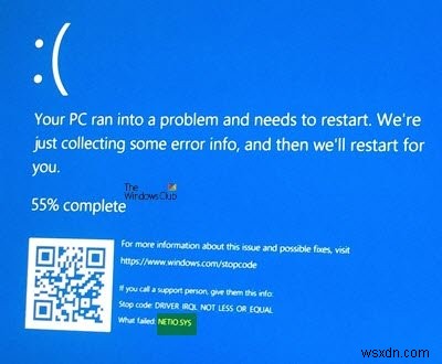 Windows 11/10でnetio.sysによるブルースクリーンエラーを修正する方法