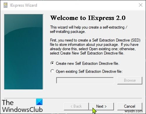 Windows 10でIExpressを使用してPowerShellスクリプト(PS1)ファイルをEXEに変換する方法