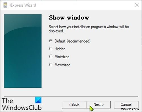 Windows 10でIExpressを使用してPowerShellスクリプト(PS1)ファイルをEXEに変換する方法