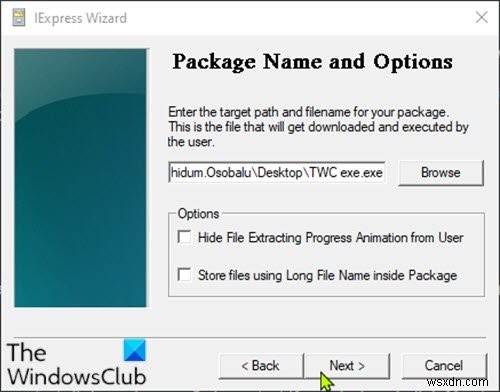 Windows 10でIExpressを使用してPowerShellスクリプト(PS1)ファイルをEXEに変換する方法