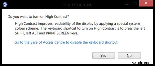 Windows 11/10でハイコントラストモードを有効・無効にする方法