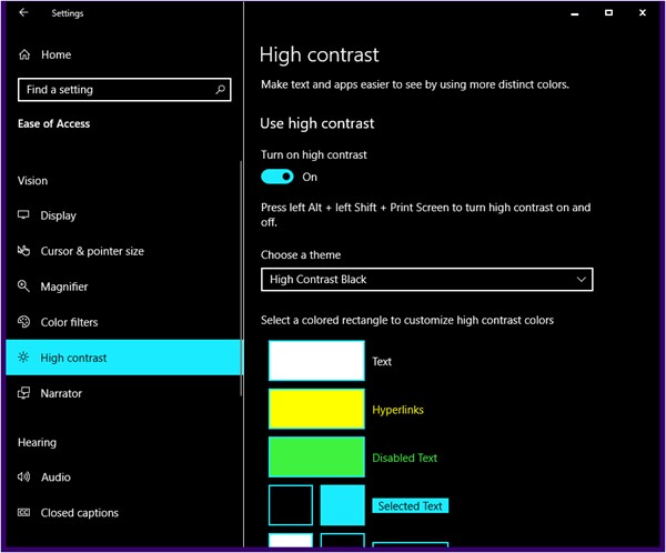Windows 11/10でハイコントラストモードを有効・無効にする方法