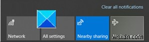 Windows 10のアクションセンターでクイックアクションを初期状態にリセットする方法