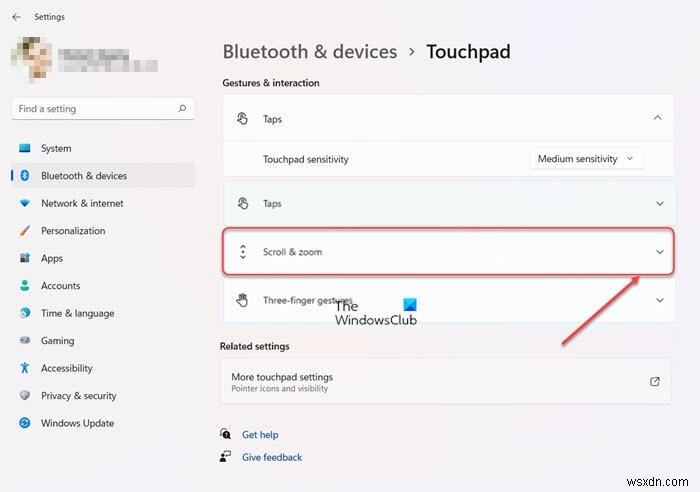 Windows 11/10でマウスとタッチパッドのスクロール方向を反転させる方法