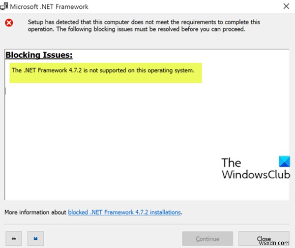 【解決法】「.NET Framework は、このオペレーティングシステムではサポートされていません」エラーへの対処