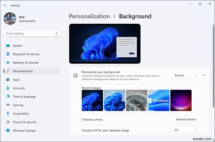Windows 11/10で壁紙の履歴を削除する方法【レジストリ編集】