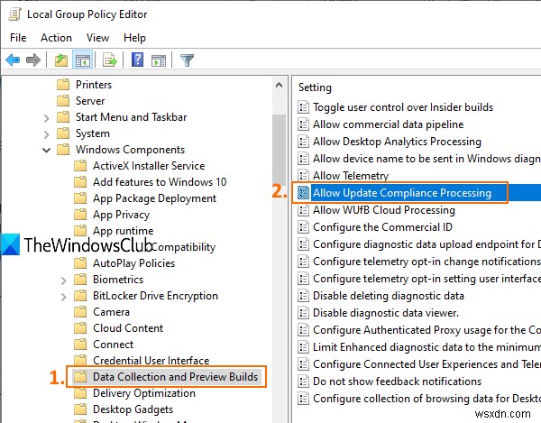 Windows 10で更新コンプライアンス処理を有効または無効にする2つの方法