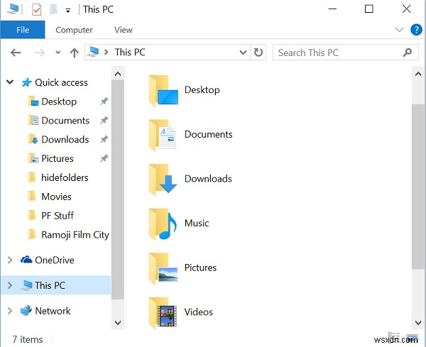 Windows 11/10の「PC」からユーザーフォルダを削除・非表示にする方法