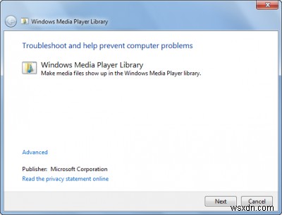 Windows 11/10の内蔵トラブルシューティングツールでWindows Media Playerの問題を解決する方法
