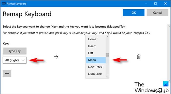 Windows 11/10でキーボードにメニューキーを割り当てる方法（PowerToys活用）