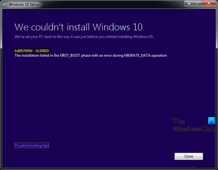 Windows 10アップグレードエラー「0x80070004 – 0x3000D」の解決方法|MIGRATE_DATA操作中のエラーを修正する7つの対策