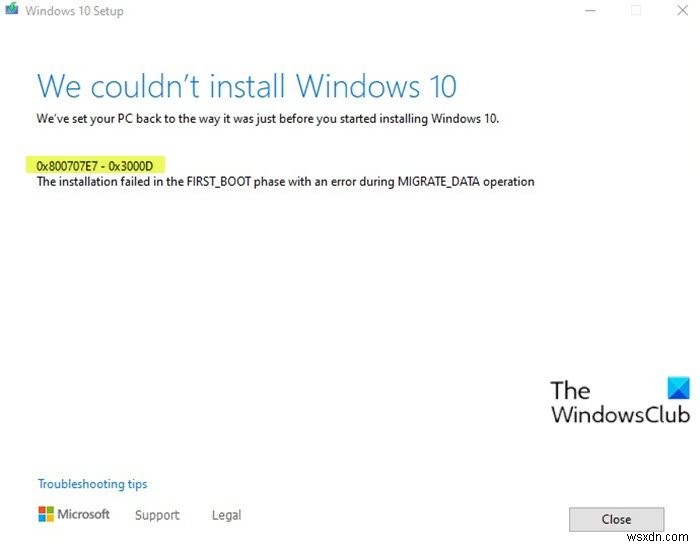 【解決法】Windowsアップグレードエラー0x800707E7 – 0x3000D「FIRST_BOOTフェーズでインストールに失敗」を修正する方法