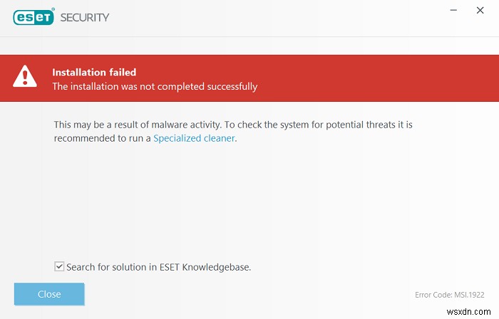 ESETのインストールに失敗・正常に完了しないときの対処法【ESET Installation Fixer】