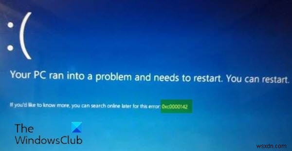 Windows 11/10で発生する0xc0000142ブルースクリーンエラーの対処法