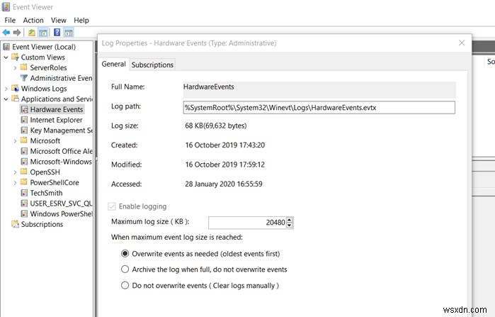 Windows 11/10でイベントビューアのログが表示されない・消えたときの対処法
