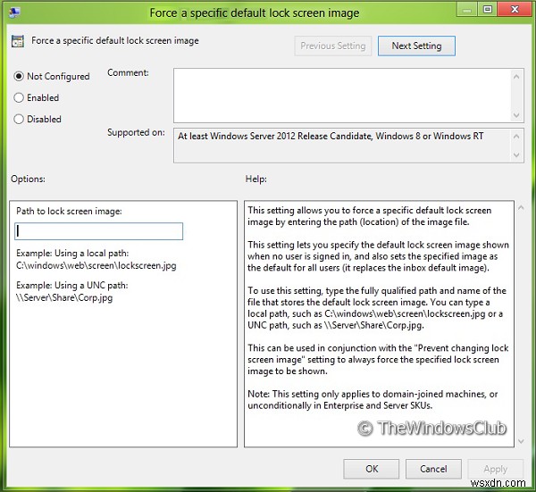 Windows 11/10でユーザーによるロック画面の変更を禁止する方法