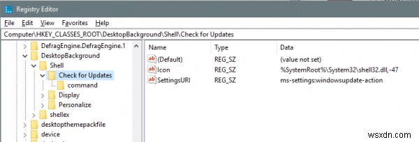 Windows 11/10の右クリックメニューに「更新プログラムのチェック」を追加する方法