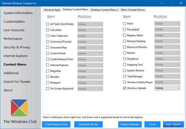 Windows 11/10の右クリックメニューに「更新プログラムのチェック」を追加する方法