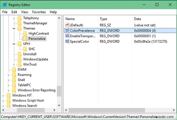 Windows 11/10でウィンドウのタイトルバーに色を付ける方法