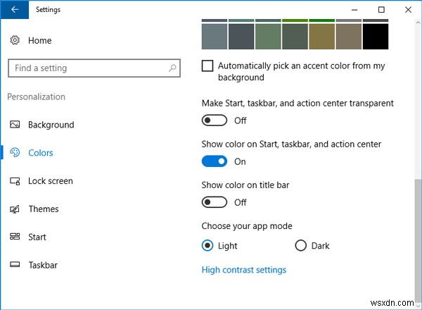 Windows 11/10でウィンドウのタイトルバーに色を付ける方法