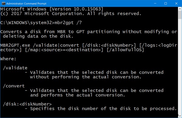 Windows 10でMBR2GPTが「バックアップ/復元特権を有効にできませんでした」エラーを出すときの対処法