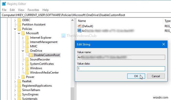 Windows 10でユーザーがOneDriveフォルダーの場所を変更できないようにする2つの方法